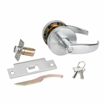 Global Door Controls Brushed Chrome Pisa Style Commercial Entry Lever Set GAL-1151P-626